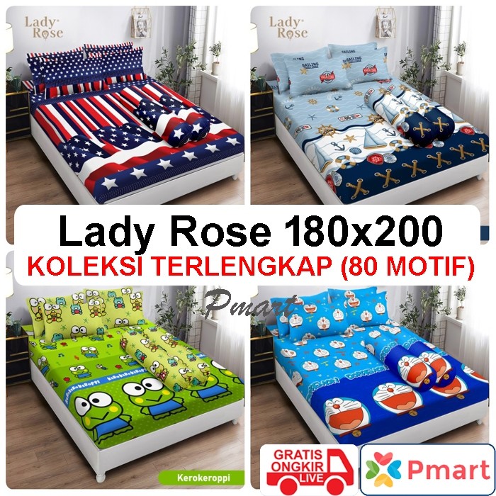 O SPREI LADY ROSE 180x200 / SPREI LADY ROSE KING / SPREI LADY ROSE BOLA / SPRAI LADY ROSE ANAK