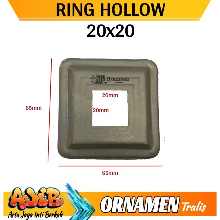 ring hollow 20x20 besi plat Homeware Equipt