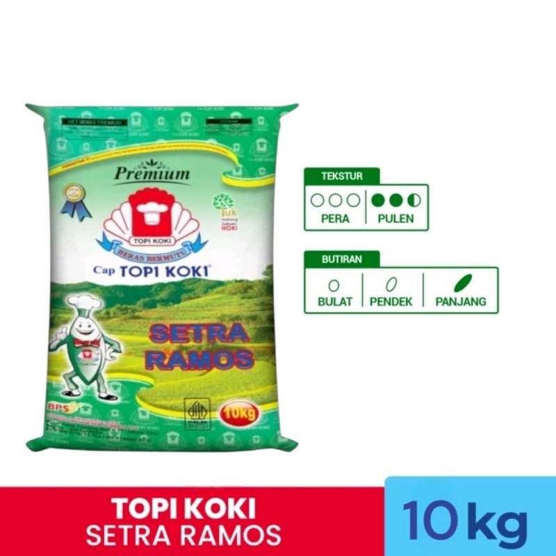 

Topi Koki Beras Setra Ramos 10 kg