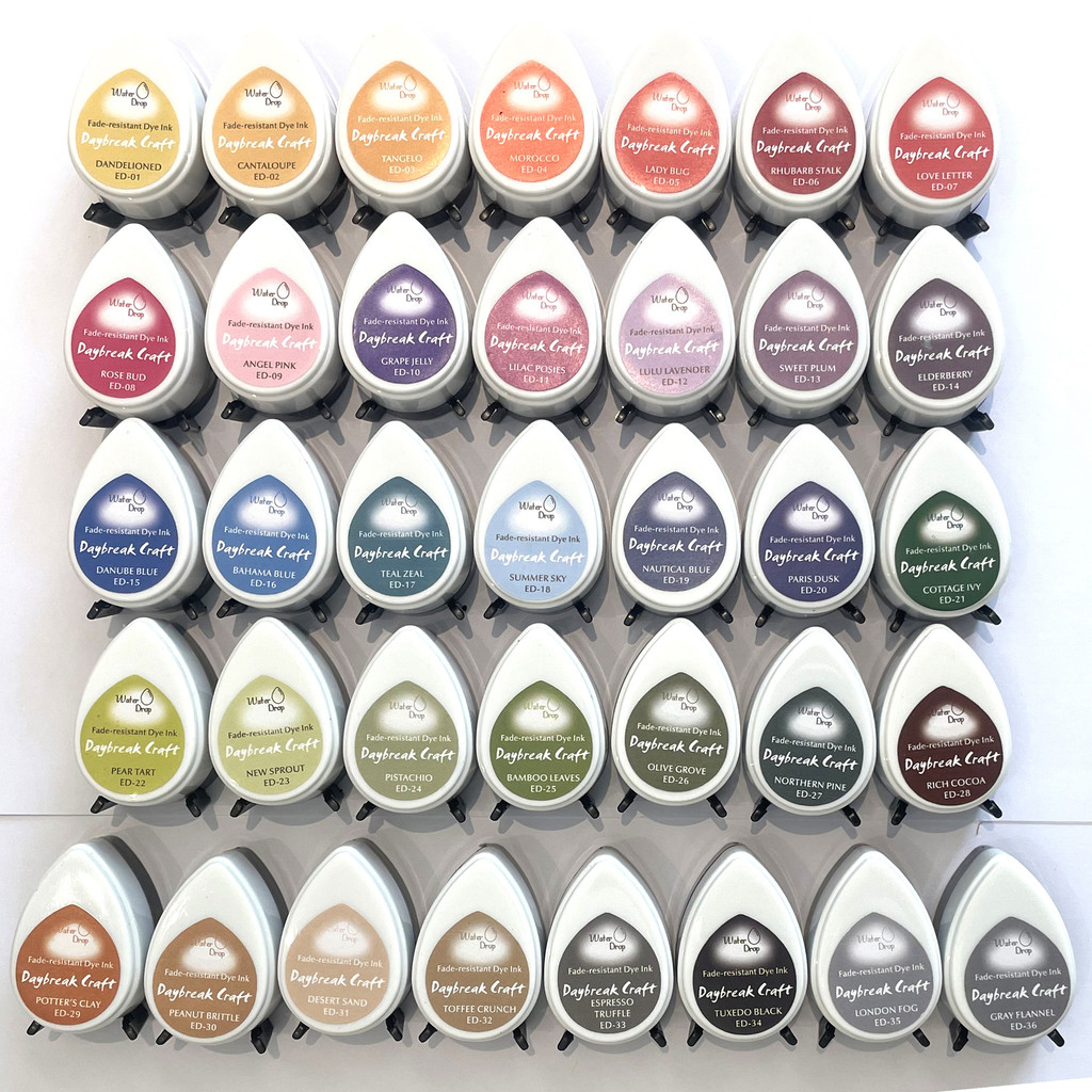 

36 pcs Whole Different Colors fast drying decorating water drop pigment inkpad