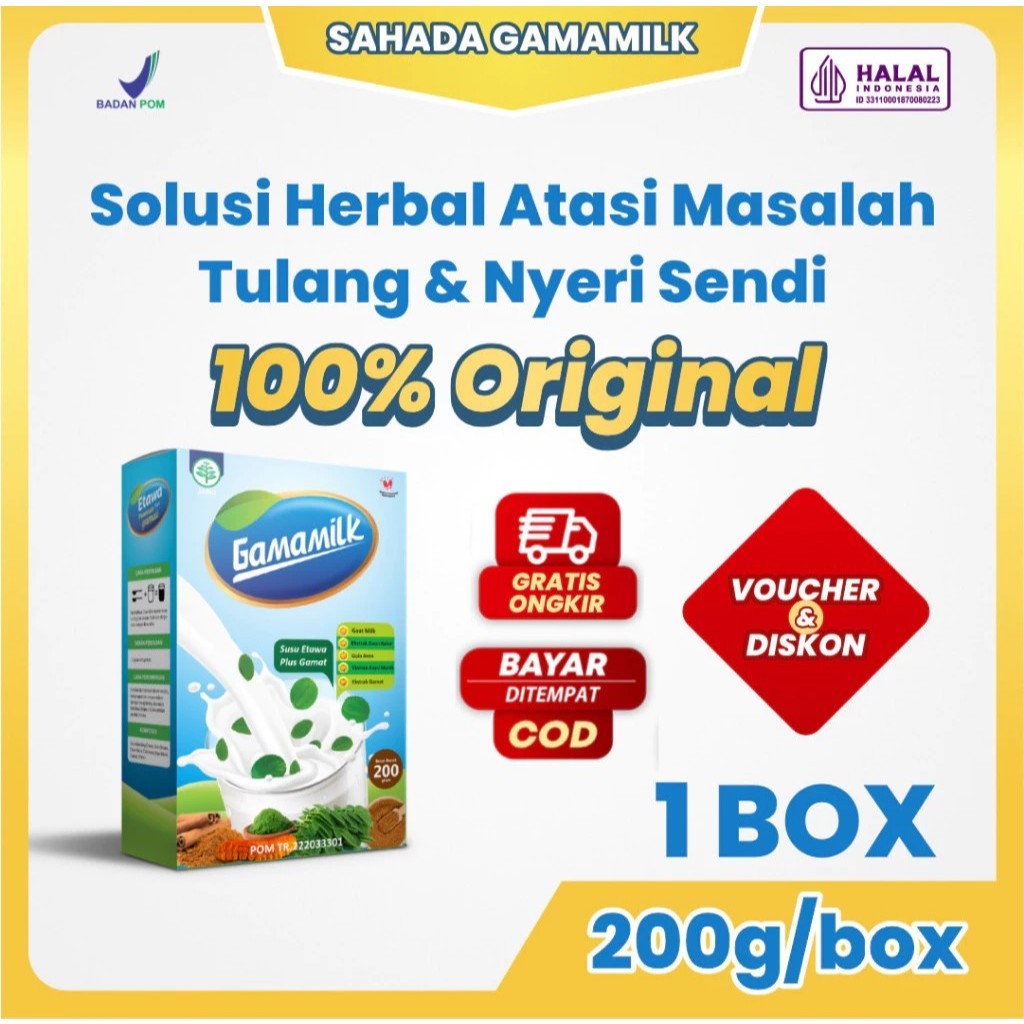 

(1 BOX) GAMAMILK ORIGINAL 100% - Rekomendasi Ilmiah Atasi Masalah Nyeri Sendi Tulang, Asam Urat