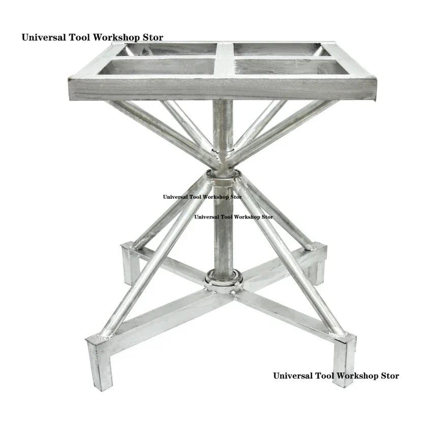 

360 Degree Rotating Table Iron Frame For Painting Polishing 50*50cm 200kg Turntable Table Double Bearing Metal Frame Workbench