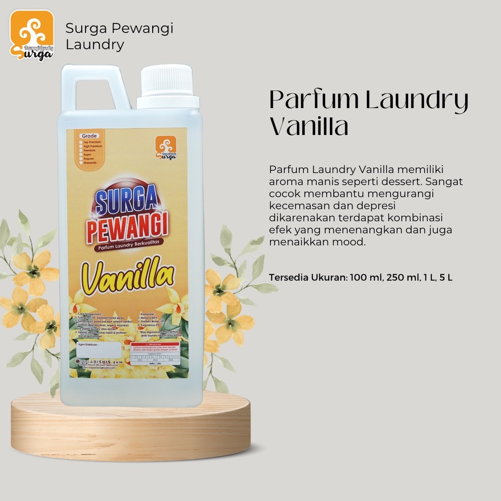 Parfum laundry terwangi dan tahan lama Aroma VANILLA - Pelembut Pakaian - Pewangi Pakaian - Pelicin 