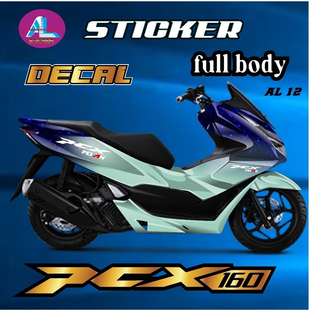 ``` DECAL STICKER PCX 160 FULL BODY PCX TERBARU WARNA GRADASI PUTIH MERAH HITAM PCX MODIFIKASI PCX I