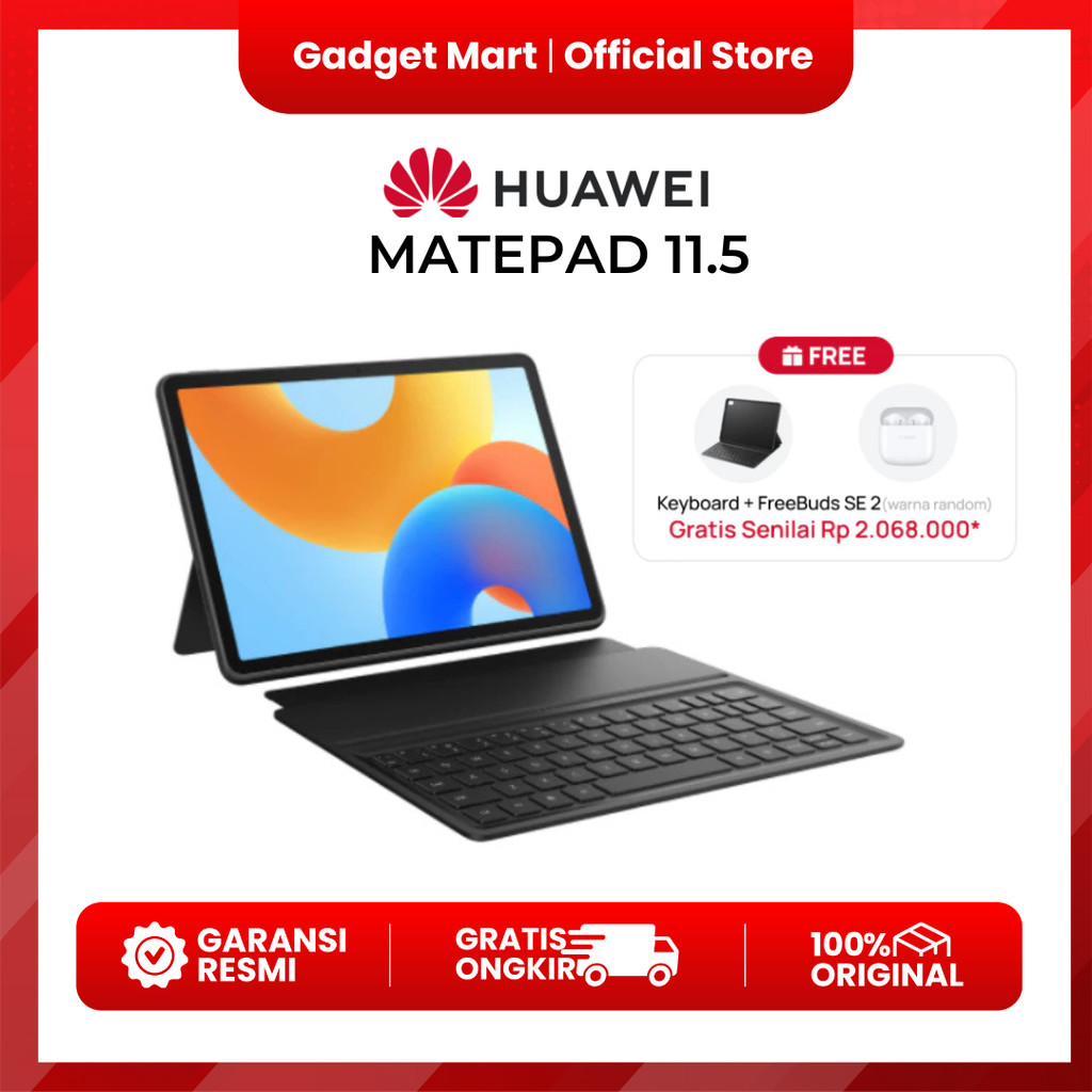HUAWEI MatePad 11.5-inch New Tablet 6+128GB | PC-level WPS Office | Keyboard - Garansi Resmi