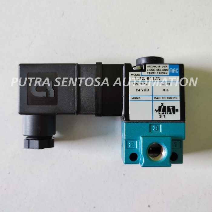 SMALL 3-WAY UNIVERSAL SOLENOID VALVE 1/8" MAC 111B-611JB