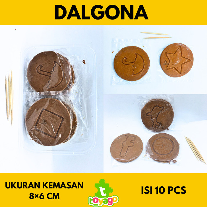 PERMEN DALGONA CANDY VIRAL ISI 10 PCS PERMEN GROSIR MURAH (permen dalgona toyago toys)