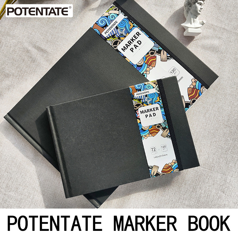 

Potentate Marker Book Pen Sketchbook Color Pencil A4 A5 Artist Drawing Book Impermeable and Fuzz-Free 120Gsm 72 Pages