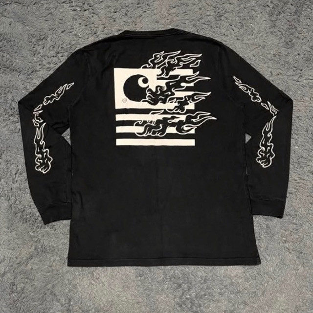 Longsleeve state flame Pria Dewasa Wanita UNISEX - Full Tag Mirror 1:1 Premium {READYSTOCK} CHarhart