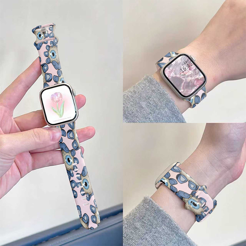 Pola Mata Biru Silicone Strap untuk Huawei band 5 6 7 8 9 watch fit 2 3 5 wath gt 4 5 smartwatch str