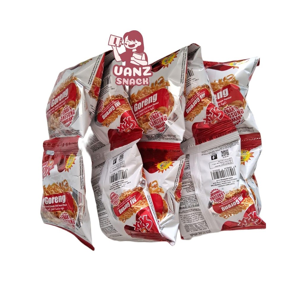 

Spix Mie Goreng Cemilan Mie siap makan kemasan Renceng isi 10 bks x 16 gram