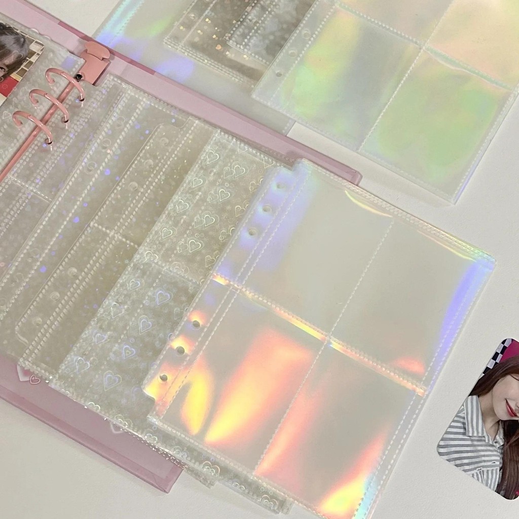 

10PCS 1/2/4 Grids Photo Album A5 Inner Page Photocard Binder Photo Sleeve 6 Ring Refill Inner Page Photocard Kpop 포토카드 바인더