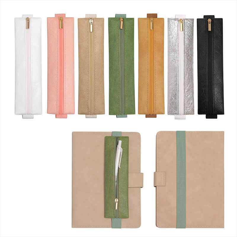 

1Pcs Adjustable Elastic Band Pen Holder, DuPont Paper Materials Leather Pen Sleeve Pouch Journal Waterproof Pencil Holder