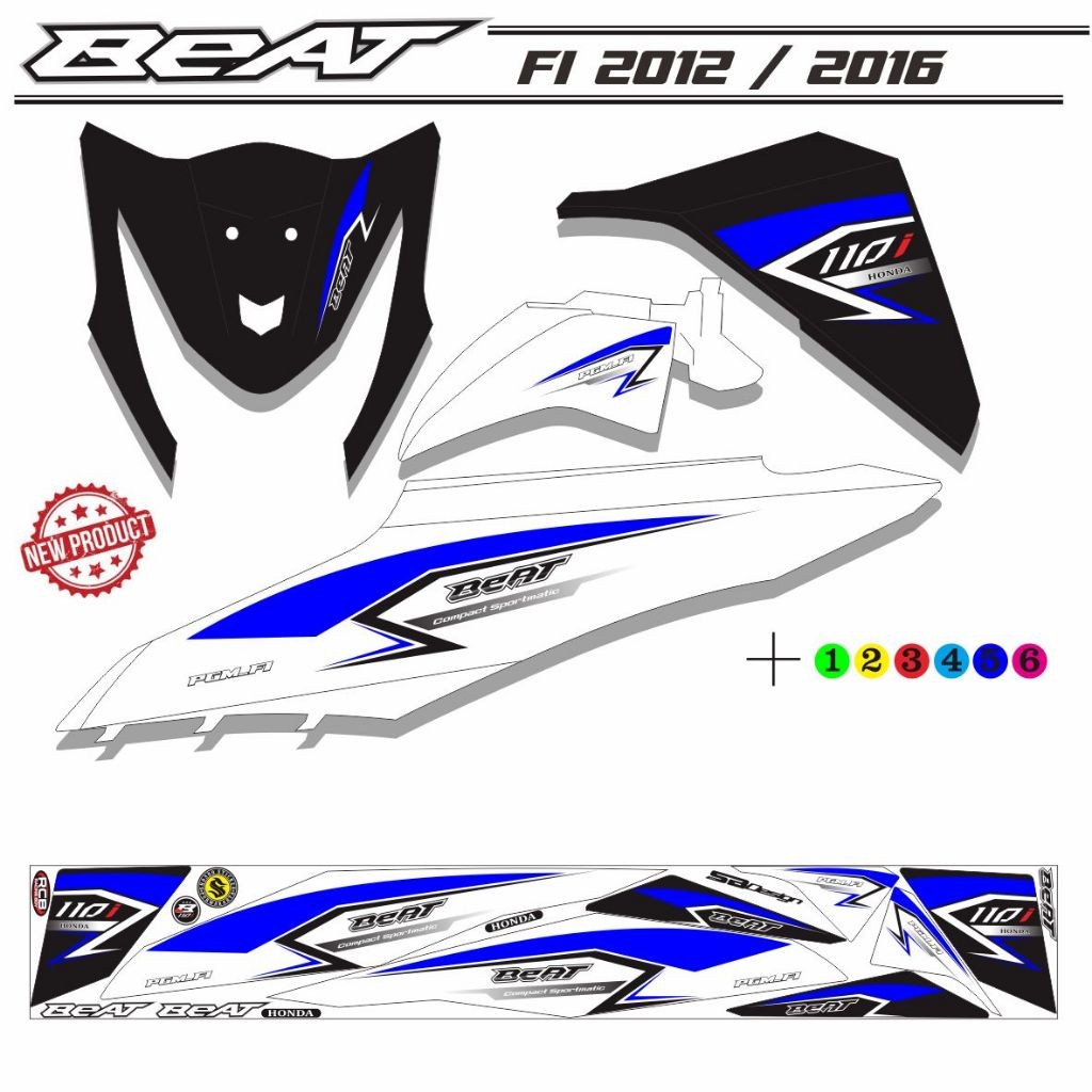 STIKER Honda Beat Compact Sportmatic F1 2012/2016 / STRIPING STRIPING VARIASI