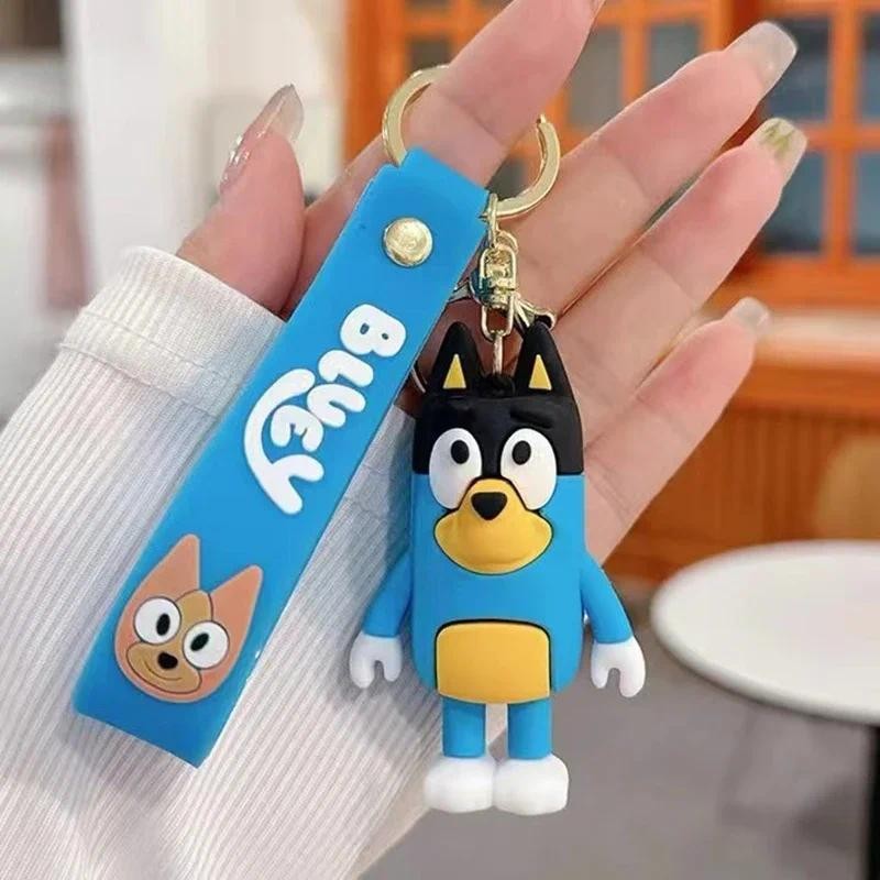 10 Pcs Bluey Bingo Keychain Cartoon Dog Doll Toy Pent Student Bag Decoration Wholesale Bluey Friend 