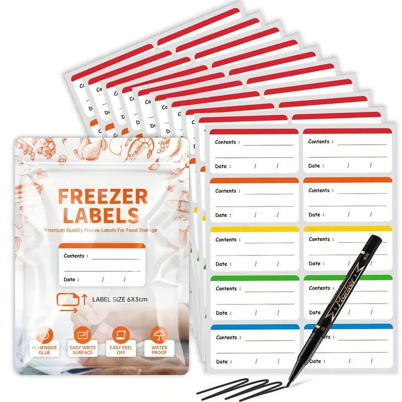 

100 Pieces Colorful Refrigerator Labels Food Storage Labels Stickers for Food Containers