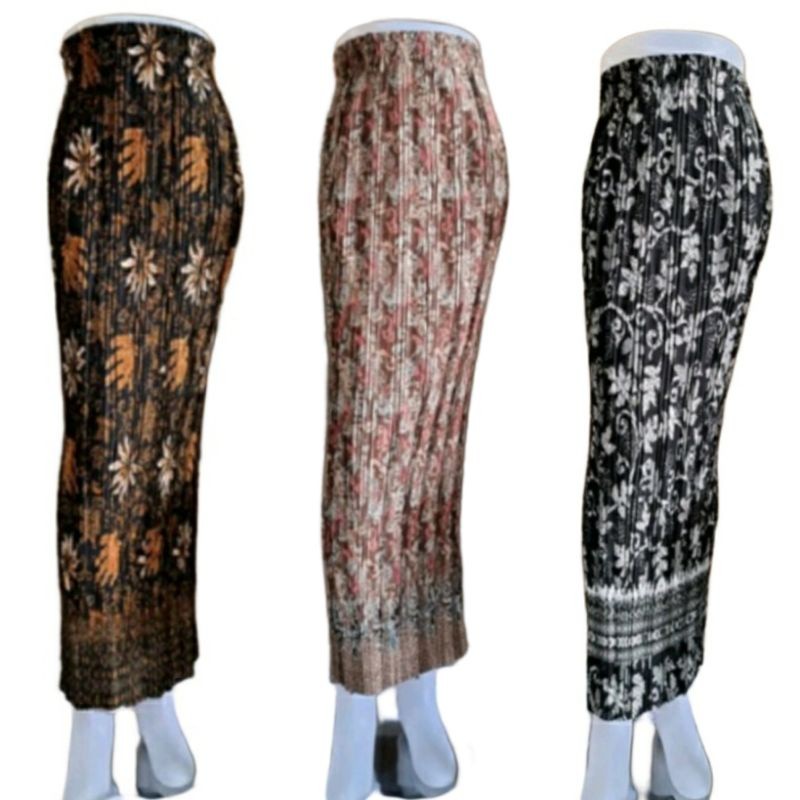TERMURAH Harga Promo  Rok Batik Plisket / Rok Plisket Terbaru / Rok Batik Mirah / Rok Serut / Rok Re