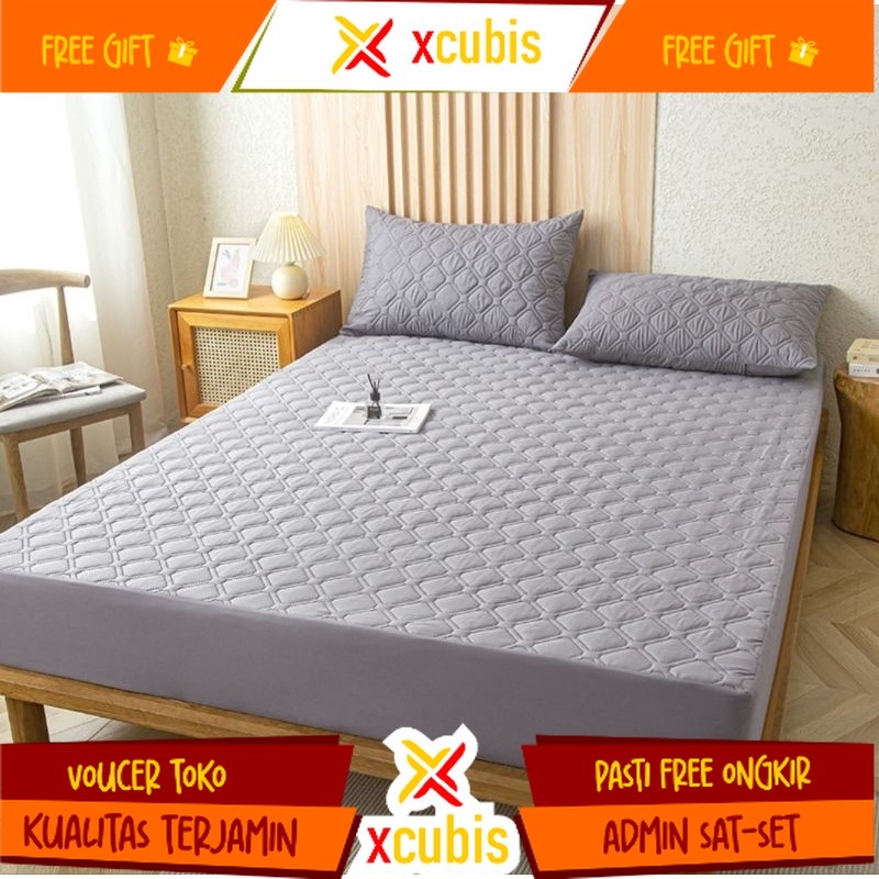 Sprei Sultan Waterproof Anti Air Breathable/ Sprei Protektor Bermotif / Sprei