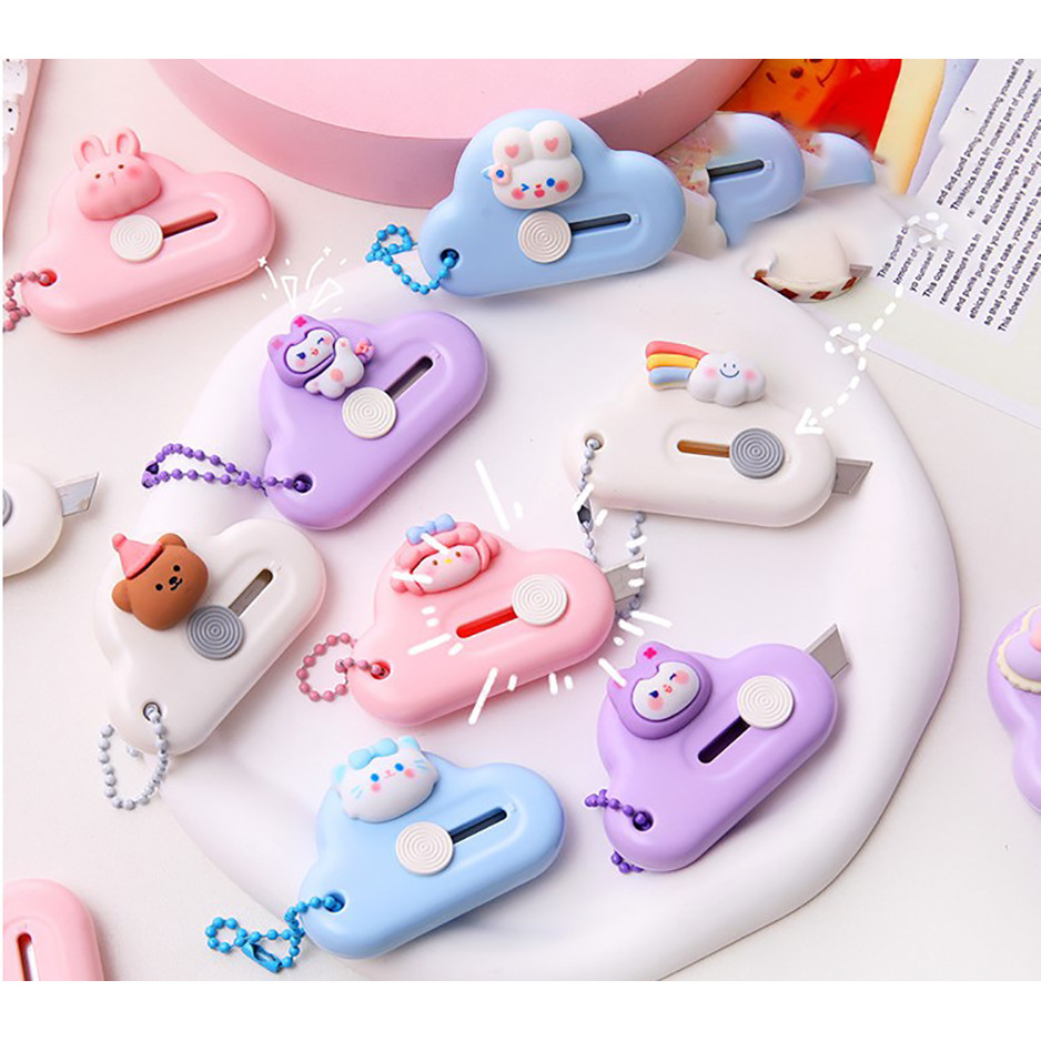 

Cute Utility Knife Keychain Mini Craft Wrapping Box Paper Envelope Cutter Utility Knife Letter Opener Letter Opener Stationery