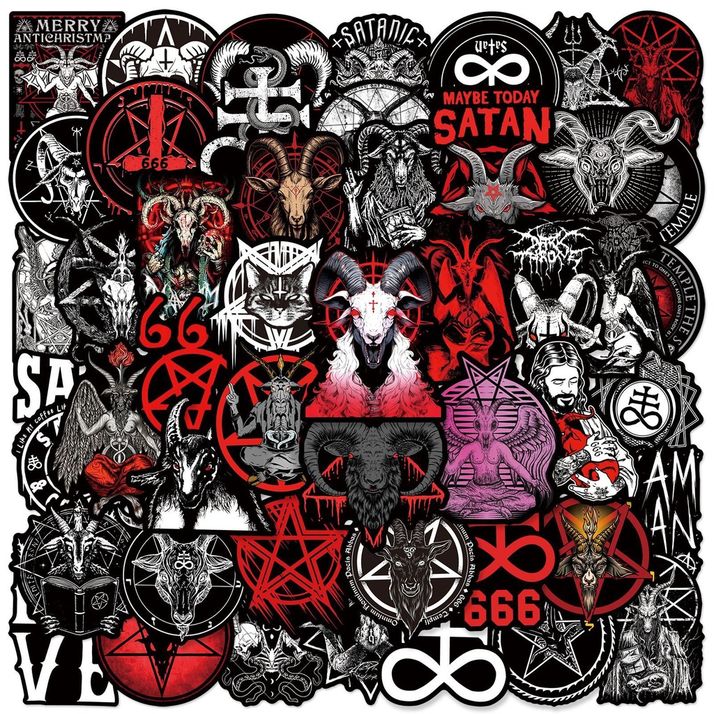 

10/25/50pcs Black Satan Stickers Graffiti Devil for Y Phone Laptop Guitar Suitcase Car Skateboard Motorcycle Helmet Bottle