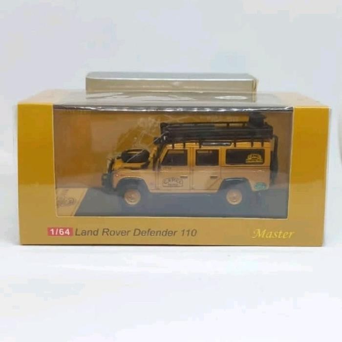 master 1/65 land rover defender 110 camel trophy clean version diecast (s)