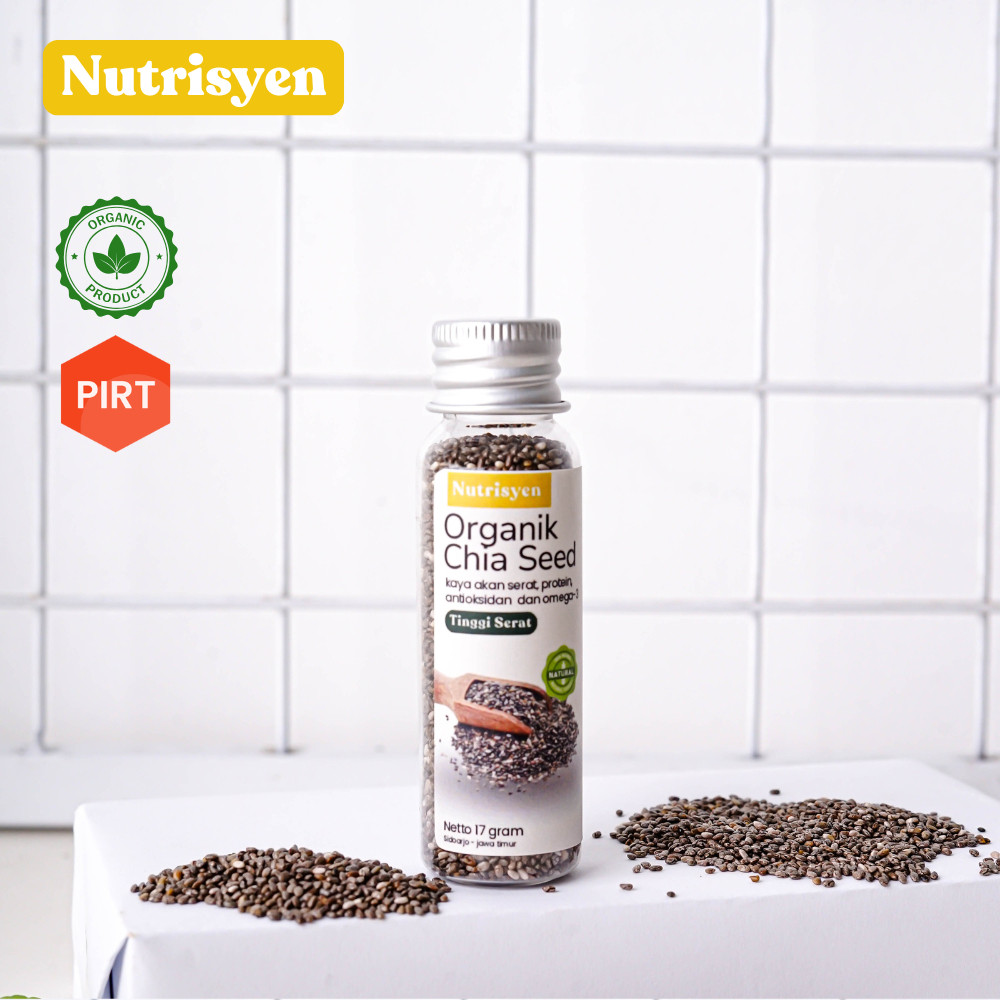 

Nutrisyen Chia Seed 17g Organik Premium – Kaya Serat & Antioksidan | Biji Chia Hitam Freshly Natural Original Grade A