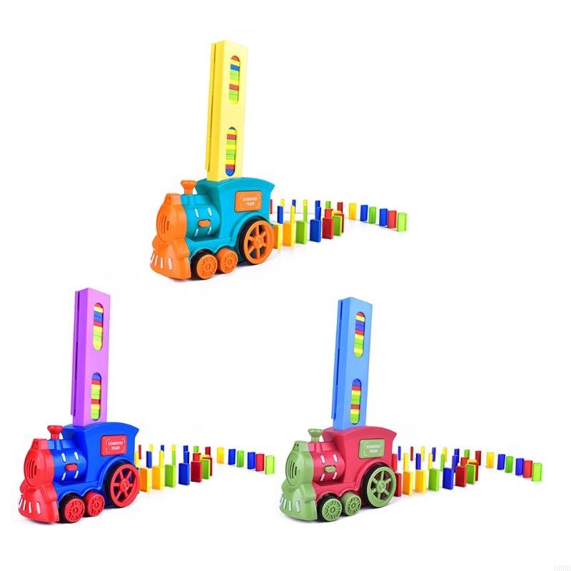 

N0HD Baby Train Toy for Creative Dominos Brick Developmental Toy Tile Game Stacking Block Early Learning Toy Automatic Music