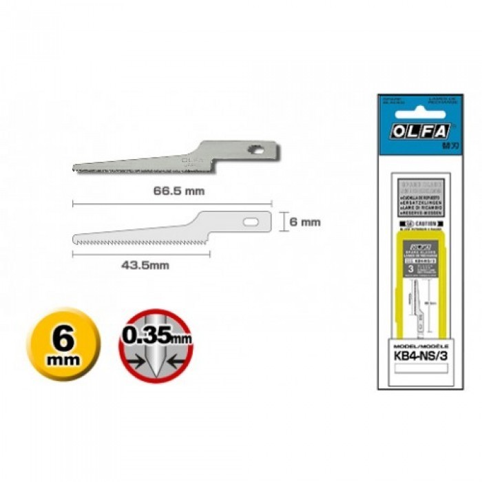 

Refill Cutter KB4-NS/3 Spare Narrow Saw Blade Olfa