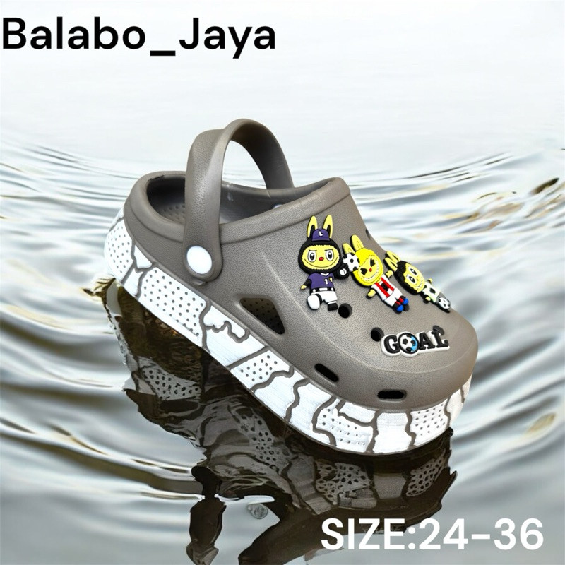 Sandal Baim Anak Laki-Laki FDR 069-3 Model Selop Jibbitz Labubu Lucu – sandal anak|sendal|Terbaru|La