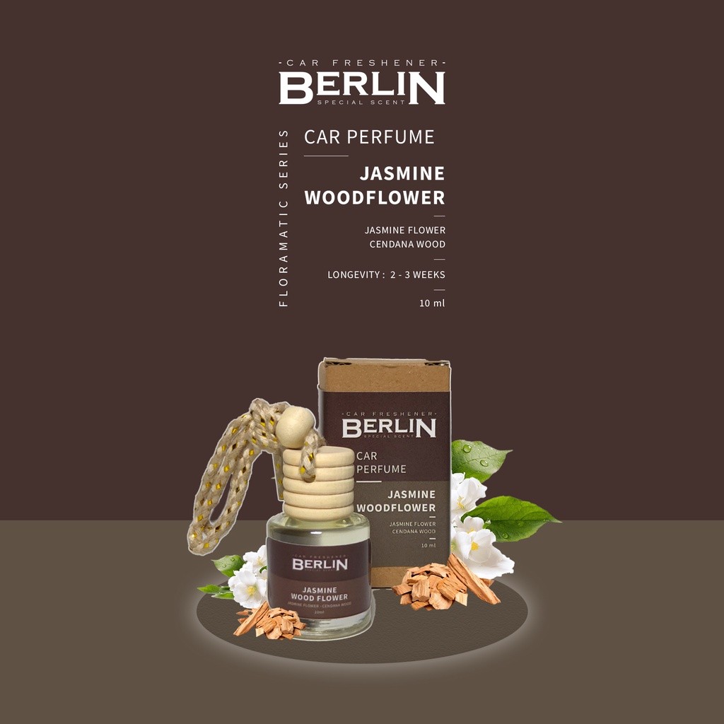 Berlin Parfum Mobil Gantung Pengharum Pewangi Ruangan Aromaterapi - Jasmine Woodflower