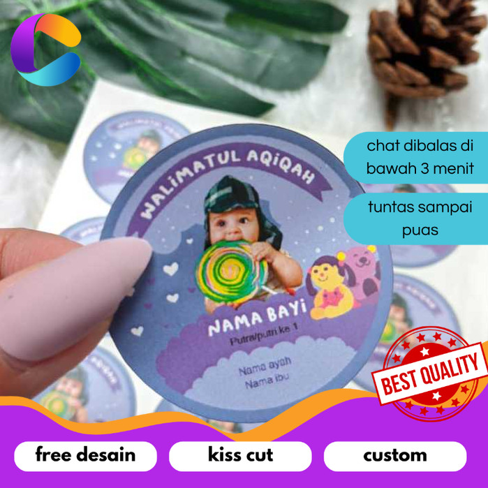 

Cetak INC 5-8 Sticker Label Bulat Aqiqah Bayi Sticker Bulat Aqikah Stiker Akikah Anak Chromo