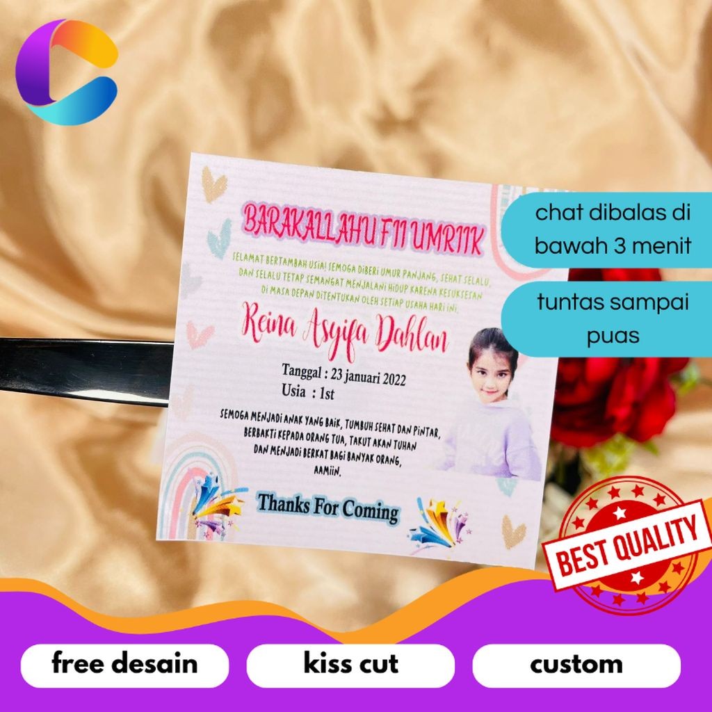 

Cetak INC 2-4 Stiker Ultah Anak Ulang Tahun Label Bentuk Kotak Sticker Undangan Ulang Taun Free Desain Bandung