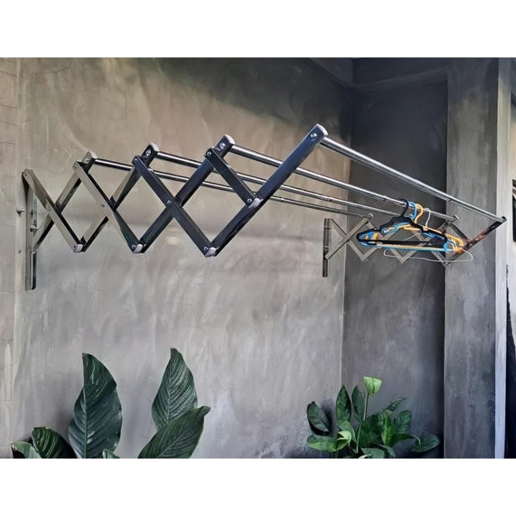 Jemuran baju lipat / Jemuran dinding lipat / Jemuran Baju Pakaian Dinding 100cm 160CM-200CM/Jemuran 