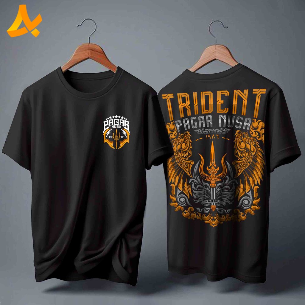 Kaos Pagar Nusa Distro Trident 1986 Terbaru - Sablon premium Trisula  Fighter Gasmi Ligas Panatik