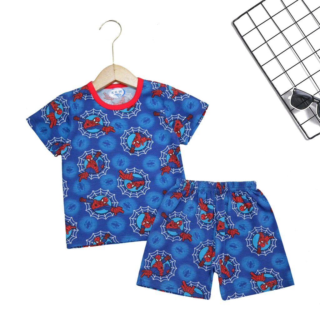 Setelan Set Baju Celana Tidur Pendek Bayi Anak Perempuan Cewek Cowok Import