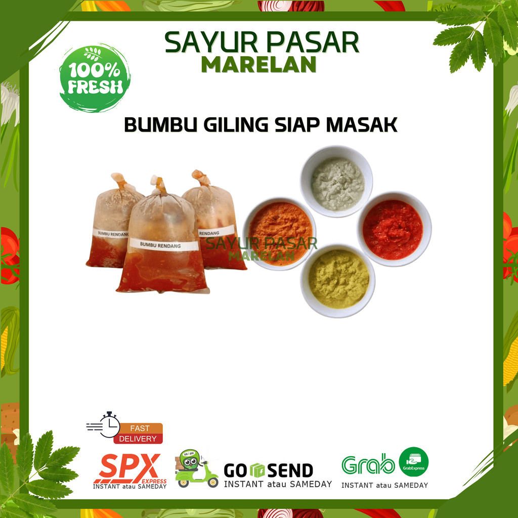 

BUMBU GILING HALUS SIAP MASAK / BUMBU JADI AYAM GORENG RENDANG IKAN BAKAR RENDANG