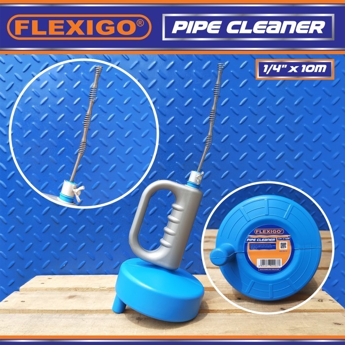

Pipe Cleaner 10 Meter x 1/4" Pembersih Pipa Mampet Flexigo flex Sling