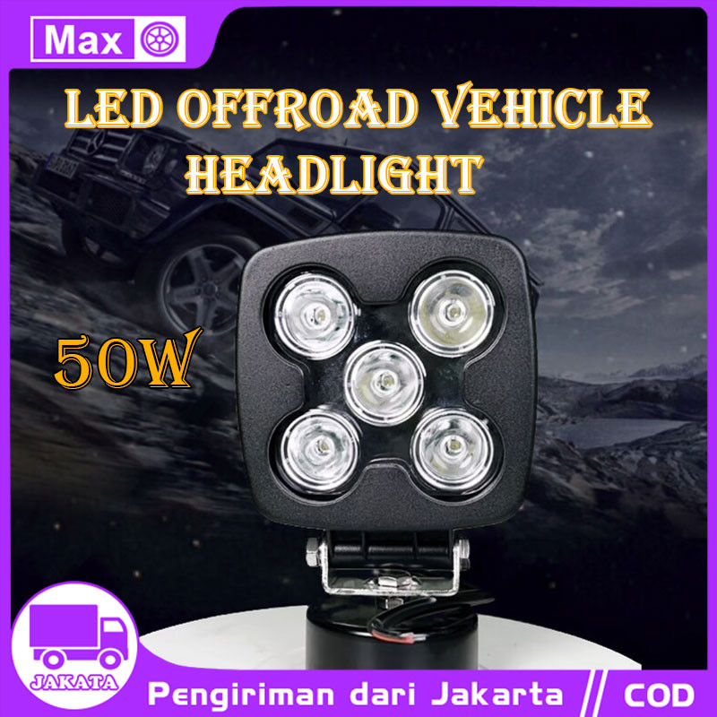 Lampu Led Lampu Tembak Sorot 50 Watt Dotrex 5 Mata Truck Off Road 12/24（V) 45mm