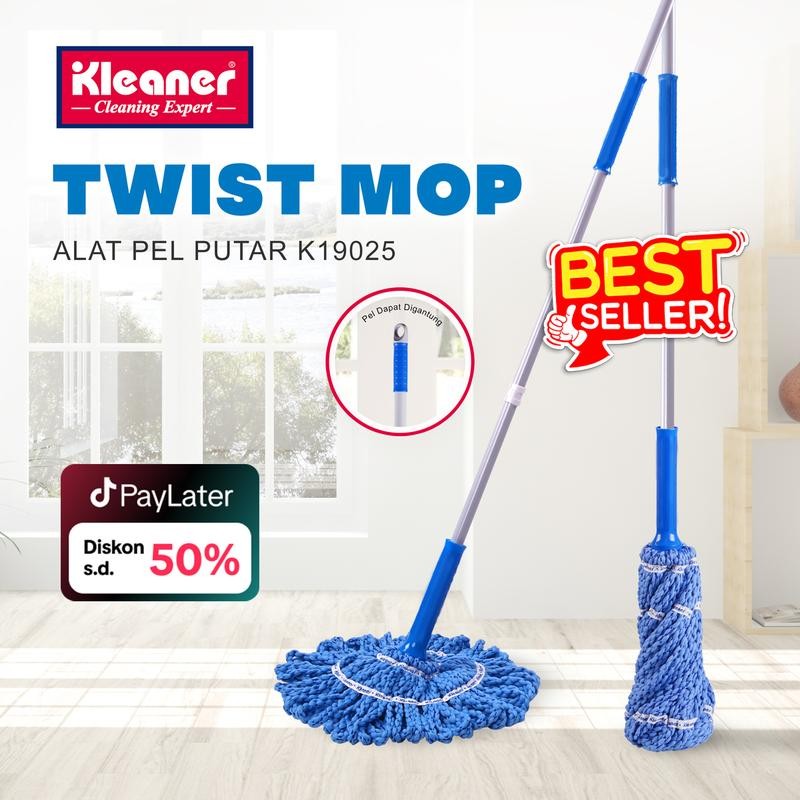 

[COD] Kleaner Twist Mop / Alat Pel Peras Otomatis gagang microfiber