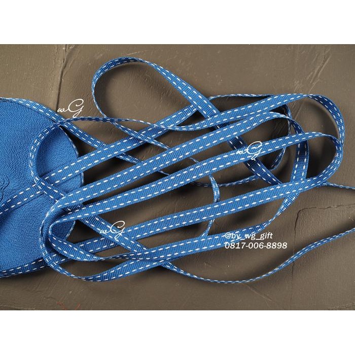 

Pita Grossgrain - Biru; Lebar 1 cm; Panjang 28.5 yards
