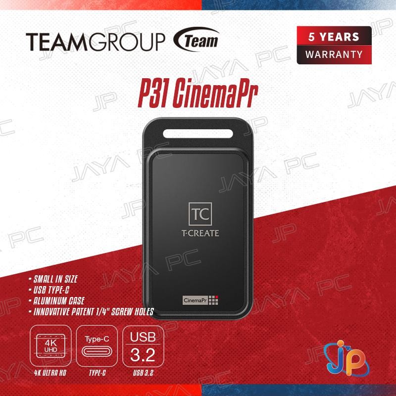Team T-Create P31 CinemaPr Portable SSD External 4TB USB C 3.2 - 4 TB