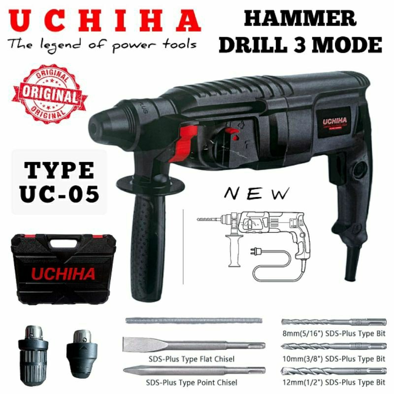 COD hammer drill bor UCHIHA bobok beton Japan tekhnologi