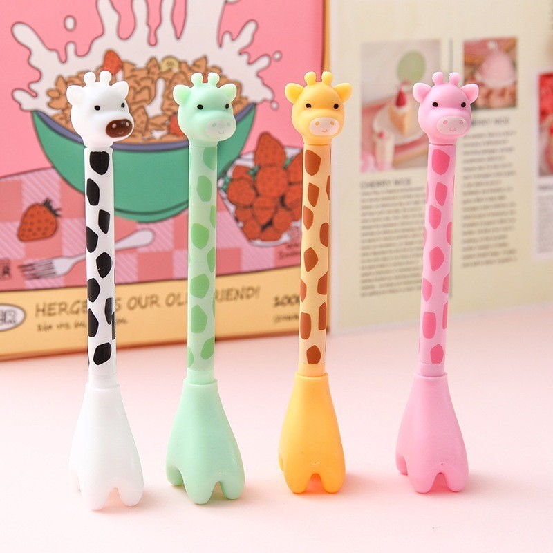 

JHM Pena Tinta Hitam Karakter Hewan Lucu Model Animal Pen Gel Jerapah Girrafe Ballpen Pena Pulpen Ujung Lancip Karakter