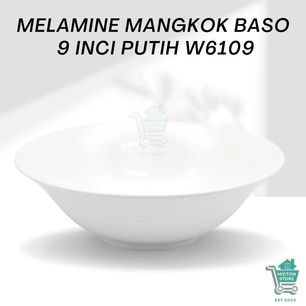 BIGTON Premium Mangkok Baso 9 Inch W6109 Wadah Bakso Mangkok Cekung Bakso Mangkok Anti Pecah Mangkok