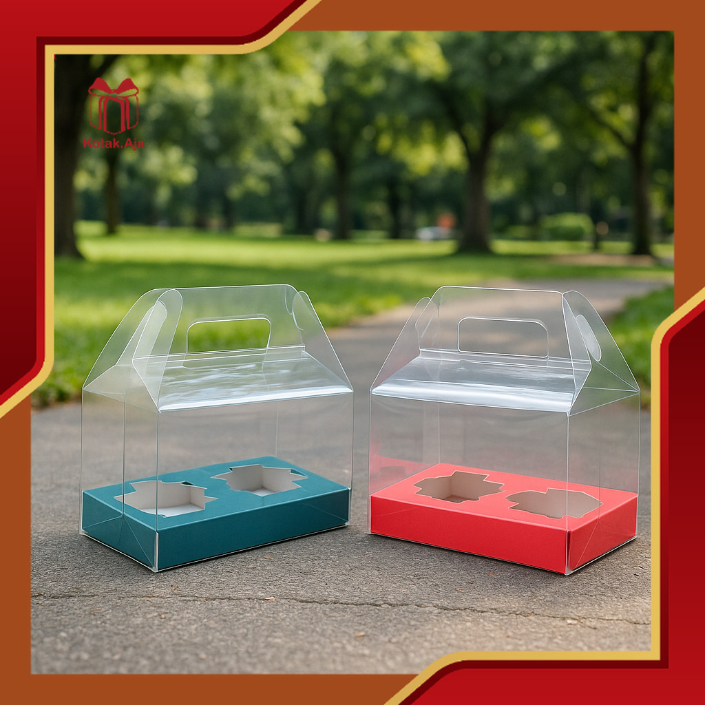 

Box Cupcake isi 2 / Box Mika Cupcake / Box Gable Cupcake / Box Muffin / Box Pie | HK03L