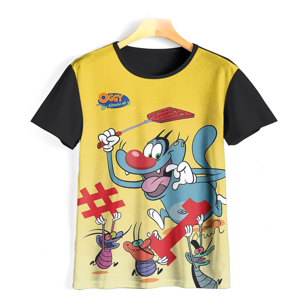 Kaos Oggy and the Cockroaches Keren dan Adem | Kaos Kartun Oggy Anak | 055KD005 Oggy