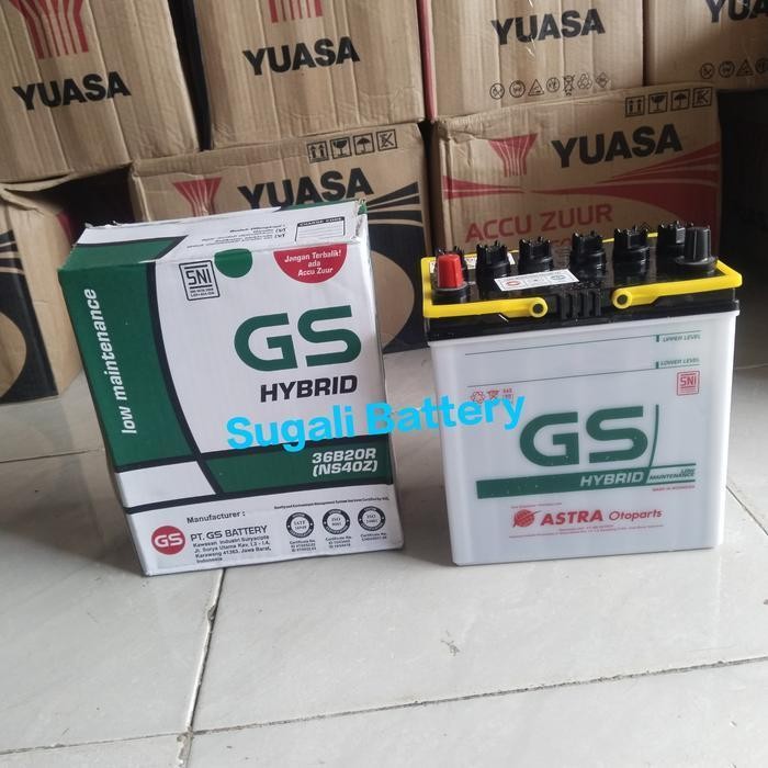 Aki Mobil Suzuki Carry, Futura, Katana GS ASTRA NS40Z Hybrid Aki Basah ORIGINAL GS ASTRA OTOPARTS