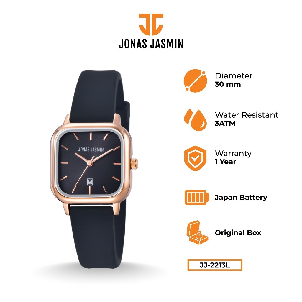 Jonas Jasmin - Jam Tangan Wanita Analog JJ-2213L Include Box Fullset