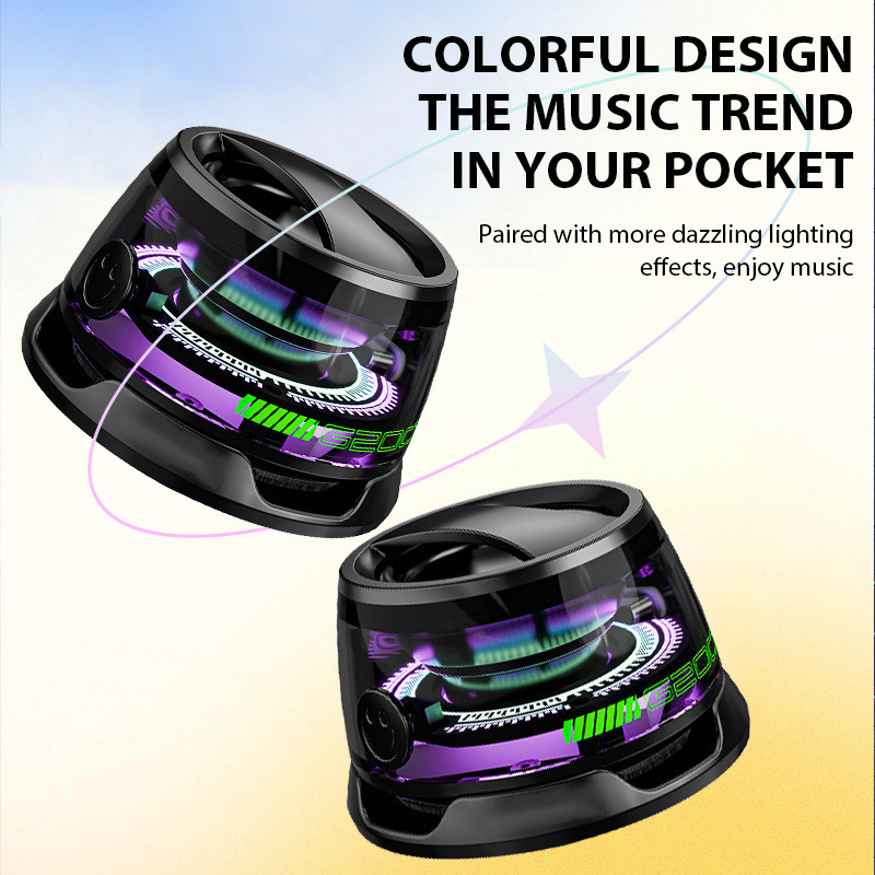 Portable Bluetooth Speaker HECATE G200 RGB Lighting Magnetic Speaker BT5.3 Mini Sound Box 5- 7 Hours