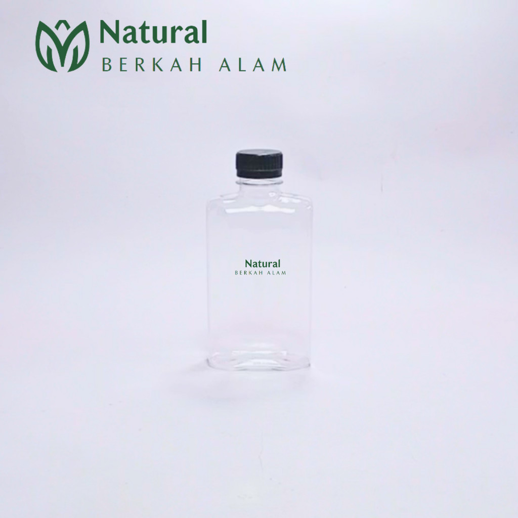 Botol 300 Ml Gepeng Natural Tutup Plastik Long Neck 30 mm / Botol Plastik / Botol Coffe / Botol Juic